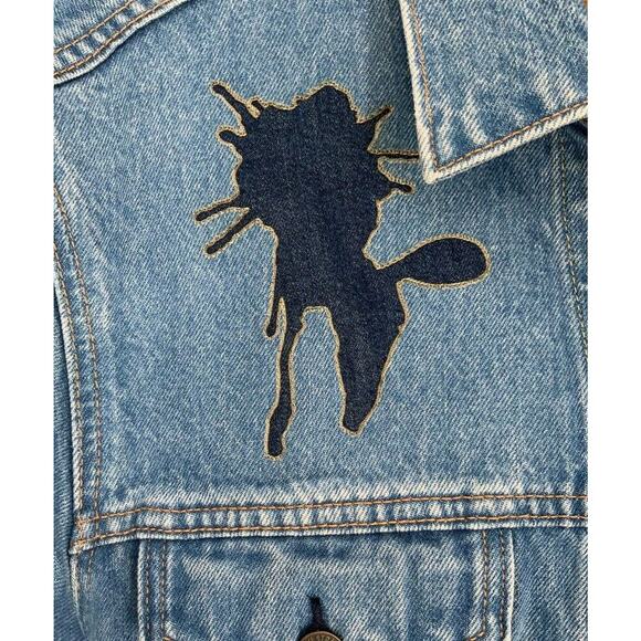 Levi's Premium Jacket Men's Large Vintage Fit Trucker Ink Blot Pockets Denim NEW - Picture 8 of 12